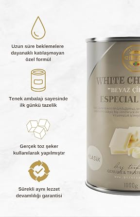 By Tüfekçi White Hot Chocolate 1000 Gr Tin