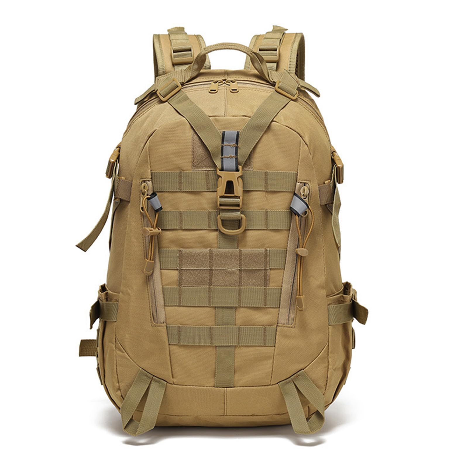 CINGHI LUSSO Military Backpack Mens 35L Backpack for Travelling Tactical Backpack Rucksack for Men School Bag Waterproof Backpack Survival Bag (Khaki)