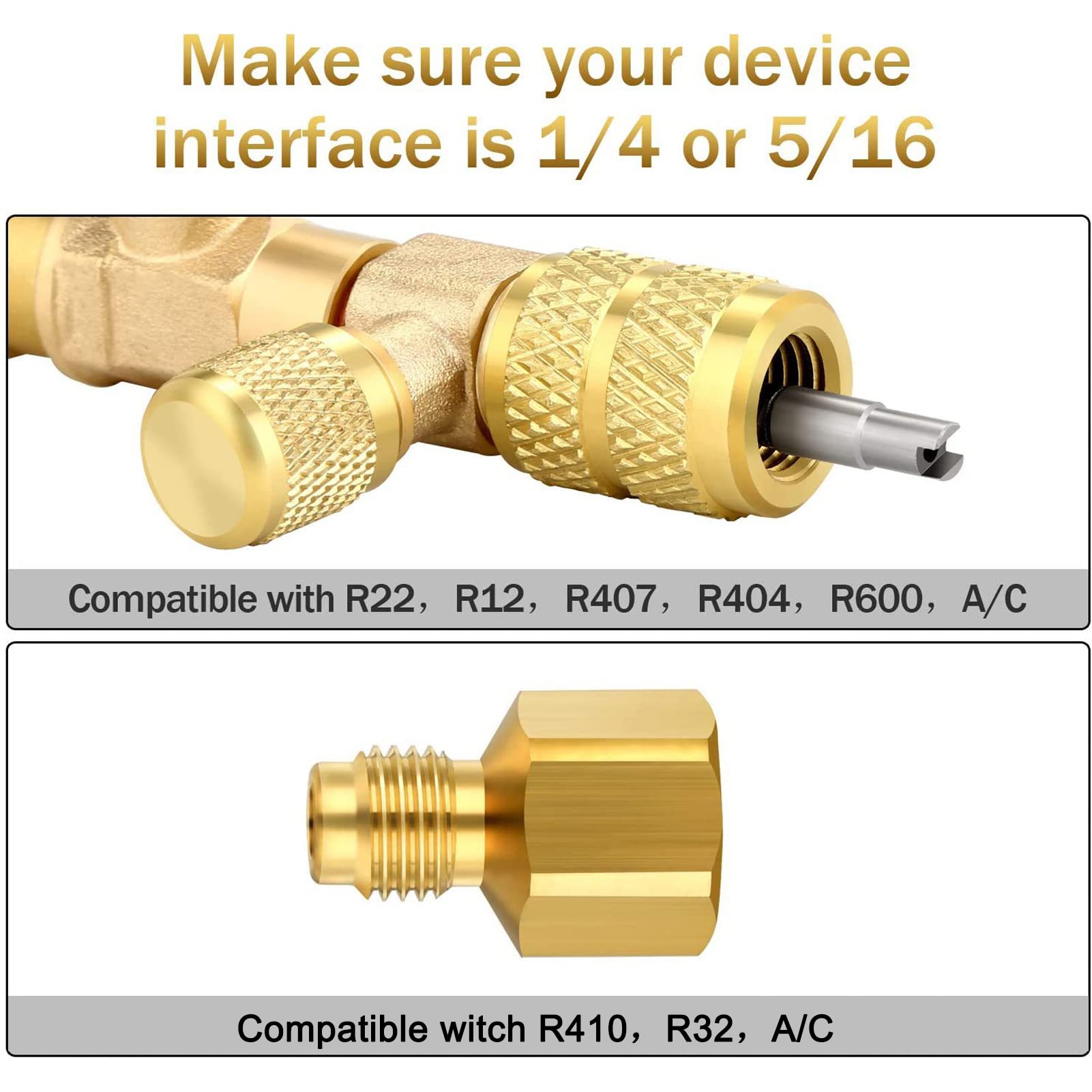 Auto Valvole Core Remover Installa Strumento SAE 1/4 pollici 5/16 pollici Dual Size Auto Aria Condizionata Riparazioni Strumenti per HVAC R22 R410A