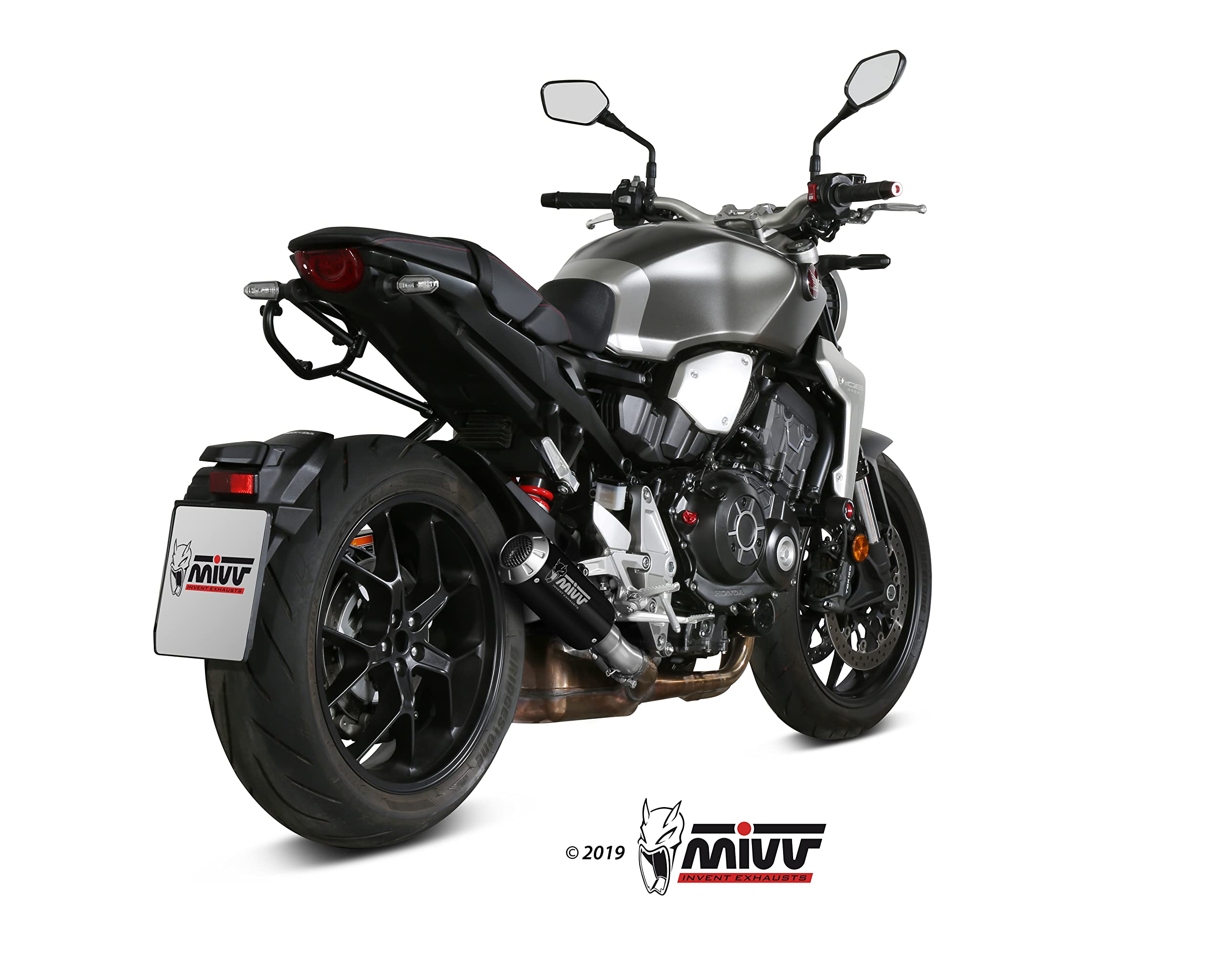 Auspuff Mivv SLIP-ON MK3 BLACK STANDARD Kompatibel mit HONDA CB 1000 R 2018 > 2021 Euro4 > Euro5