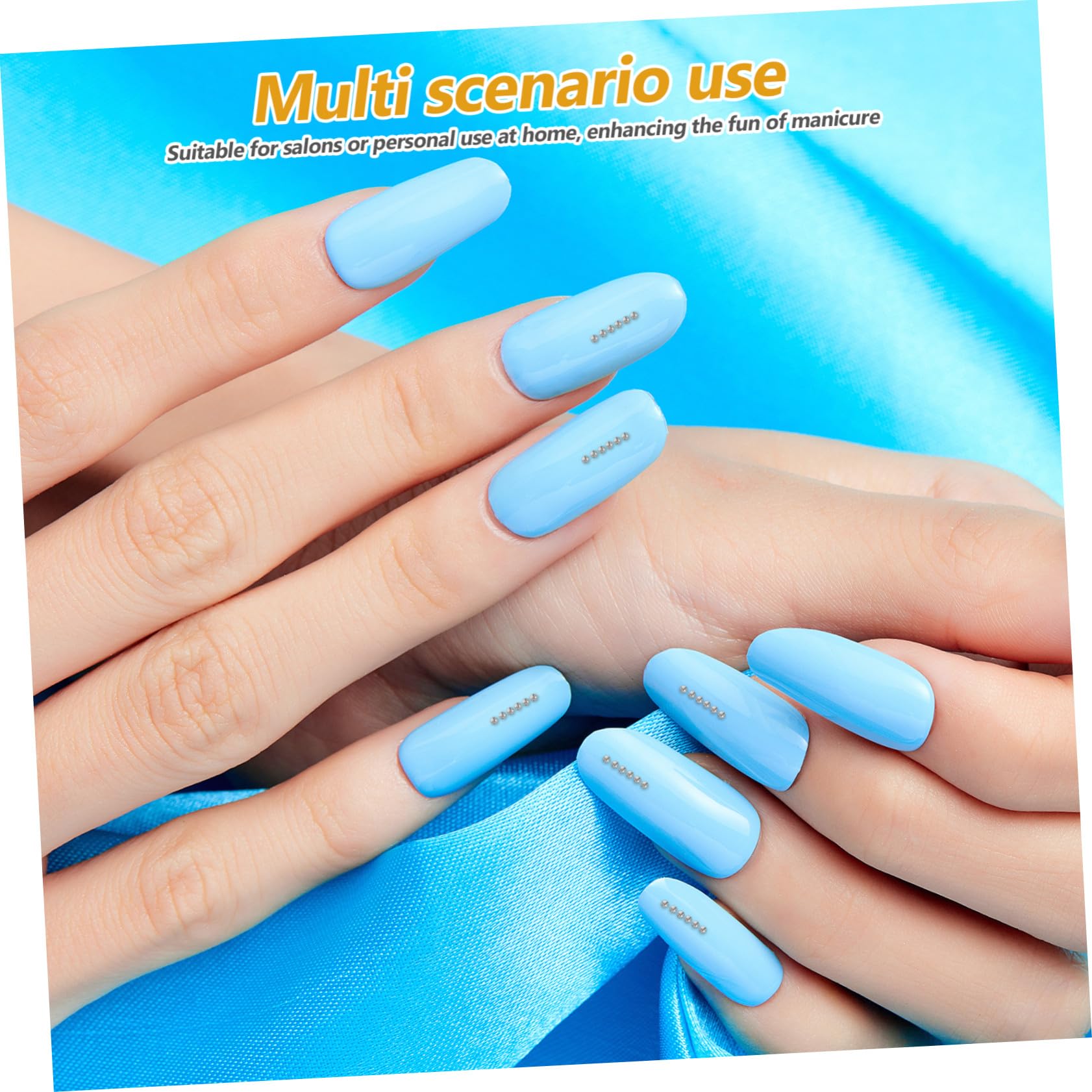 Perline per Unghie Metalliche Piccole Perline per Nail Art Accessori per Manicure da Donna per Decorazione di Gioielli Forniture per Unghie Fai da Te