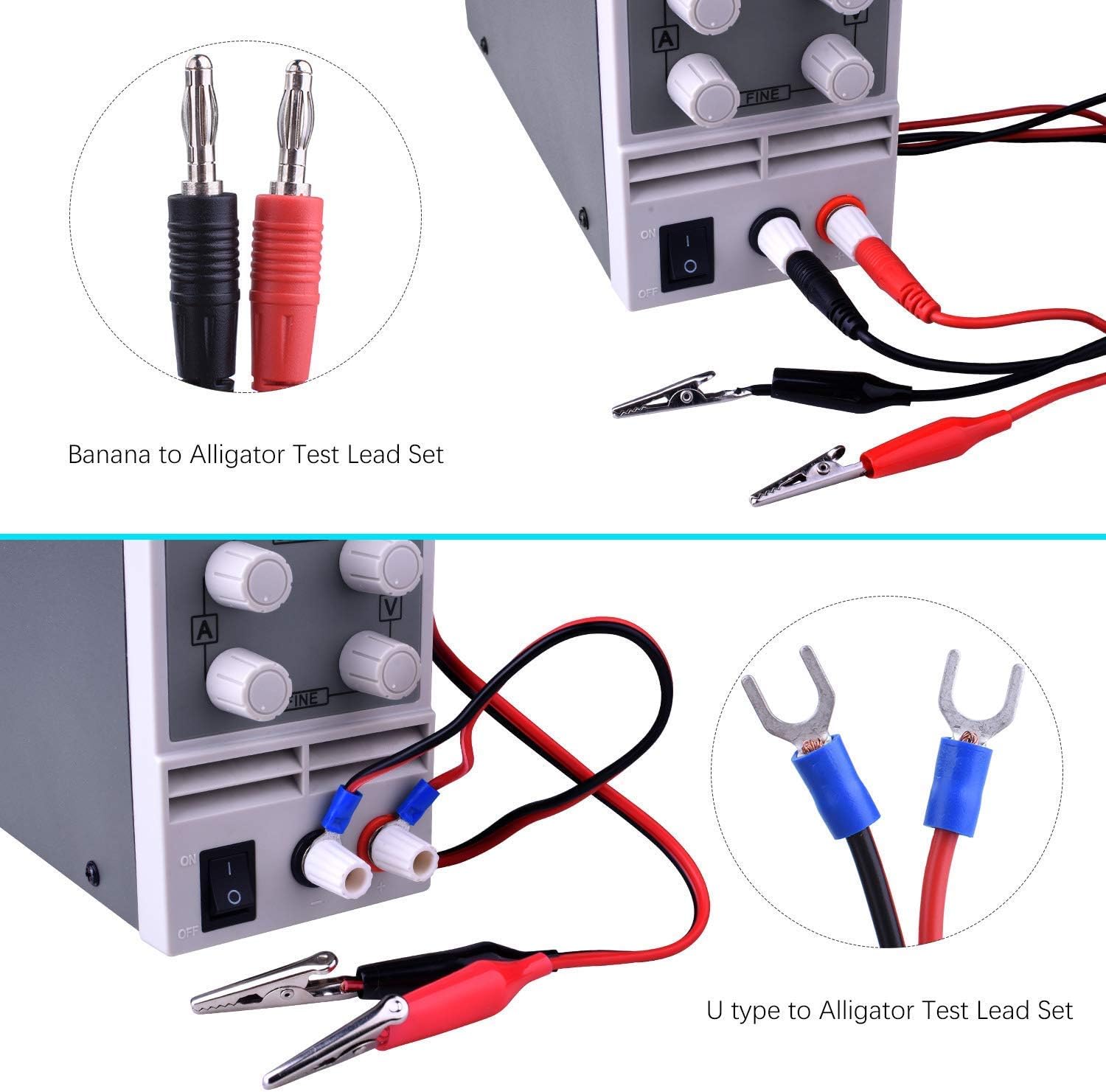 UNIROI DC Power Supply Variable(0-30 V 0-5 A),Adjustable Switching Regulated Power Supply Digital,3-Digit Alligator Leads Input Power Cord (UC305) : Everything Else