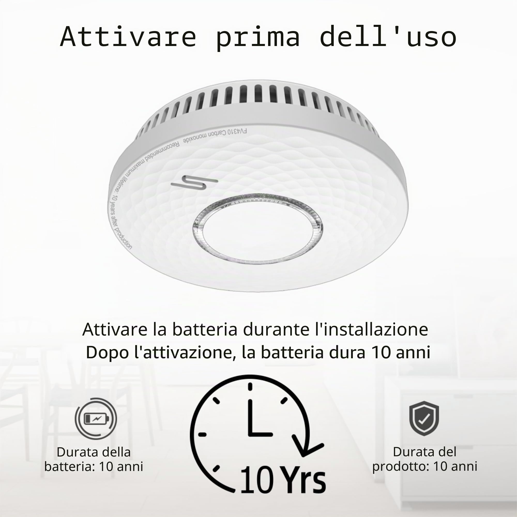 ELRO FV4310 Rilevatore combinato - rivelatore di fumo e monossido di carbonio con durata della batteria di 10 anni
