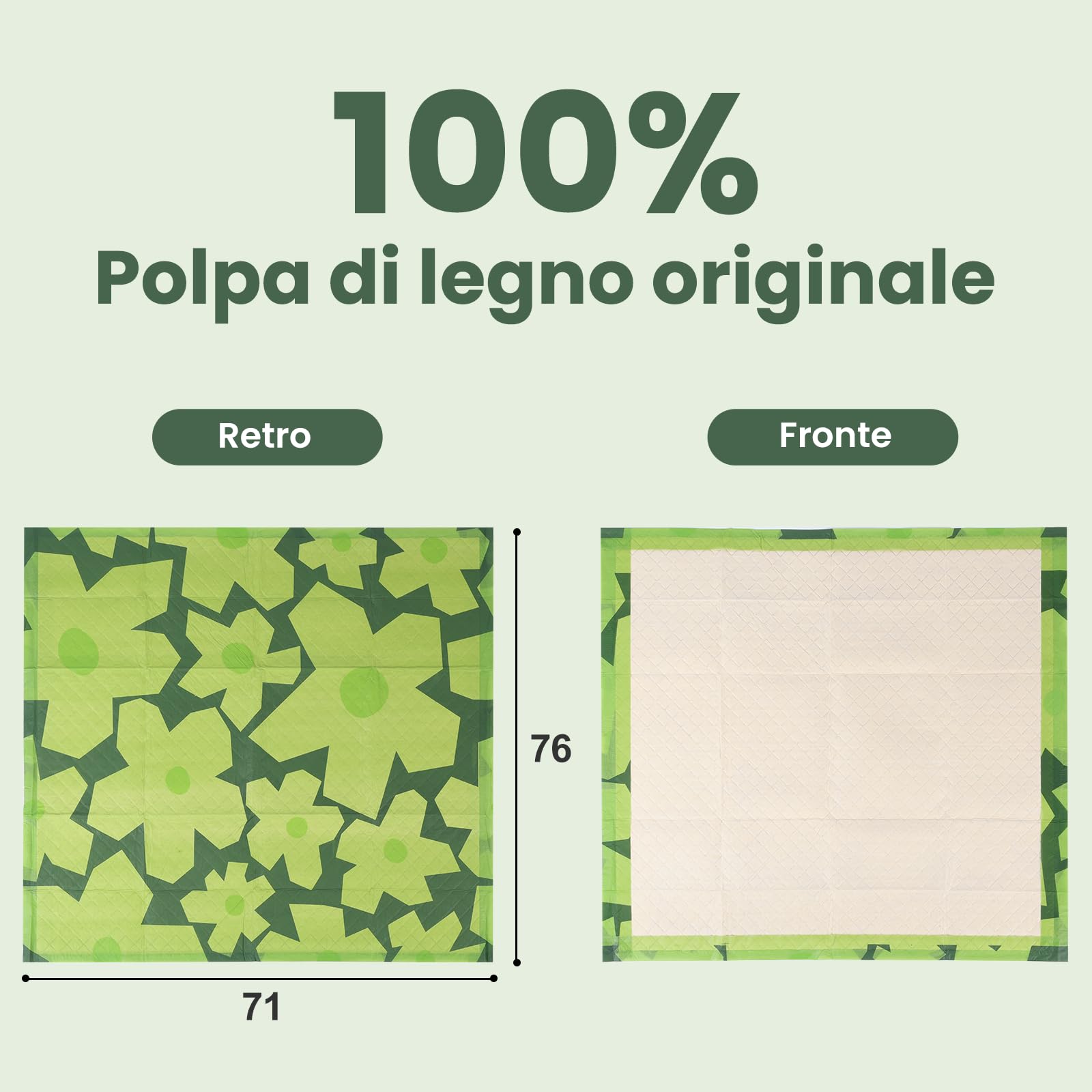Gardner Pet Assorbenti per Cuccioli, 71x76cm Grande Tappetini Impermeabili per Cani, Super Assorbenti, Allenamento Pad, 6-Layer Antisiliconico, 30 Pezzi
