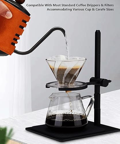Miniatura 4 de Pour Over Coffee Station Soporte para gotero de café Soporte ajustable para filtro de café