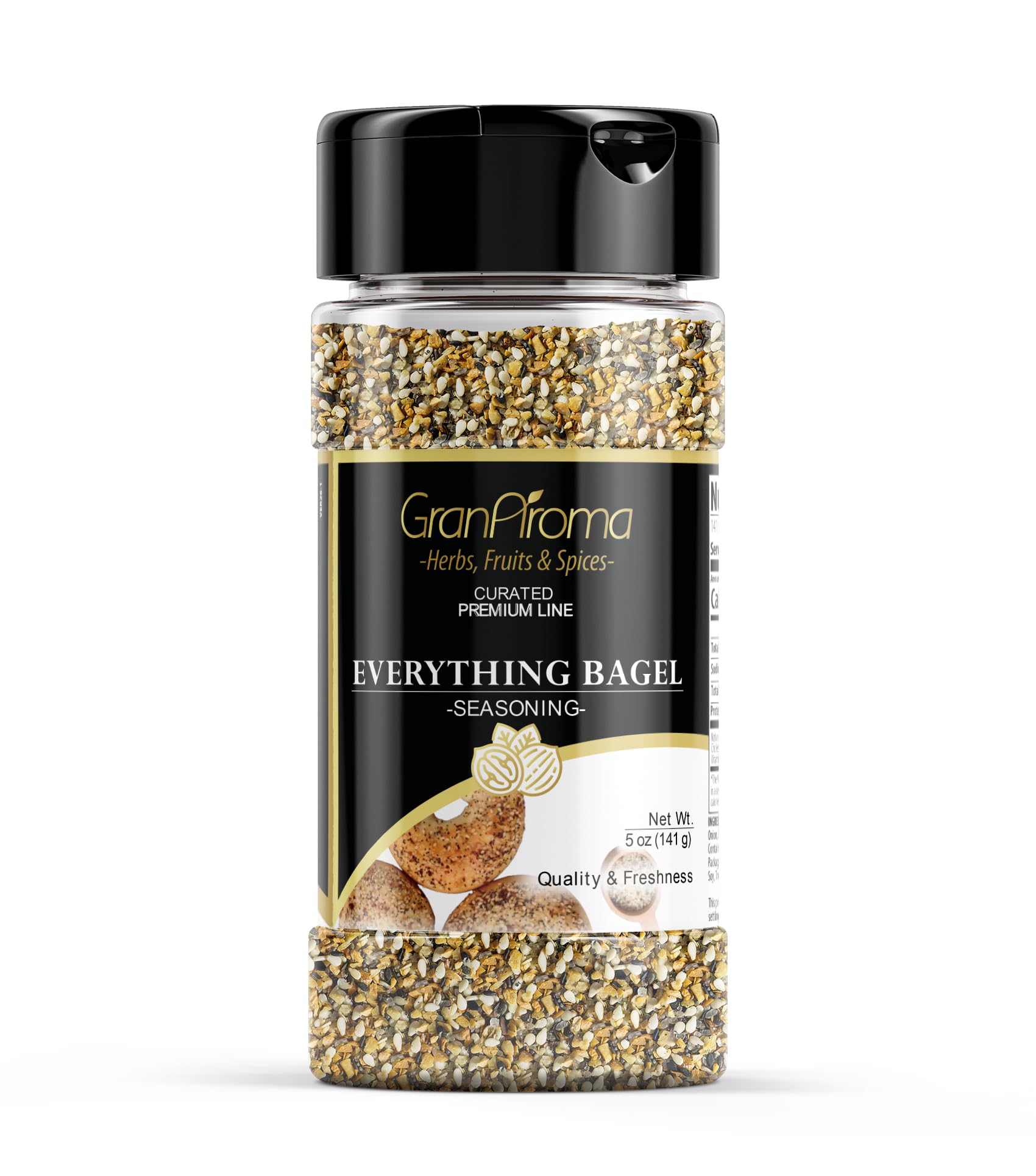 GranAroma Everything Bagel Seasoning, 5 oz, Spices & Seeds, Delicious Seasoning Mix, Crunchy