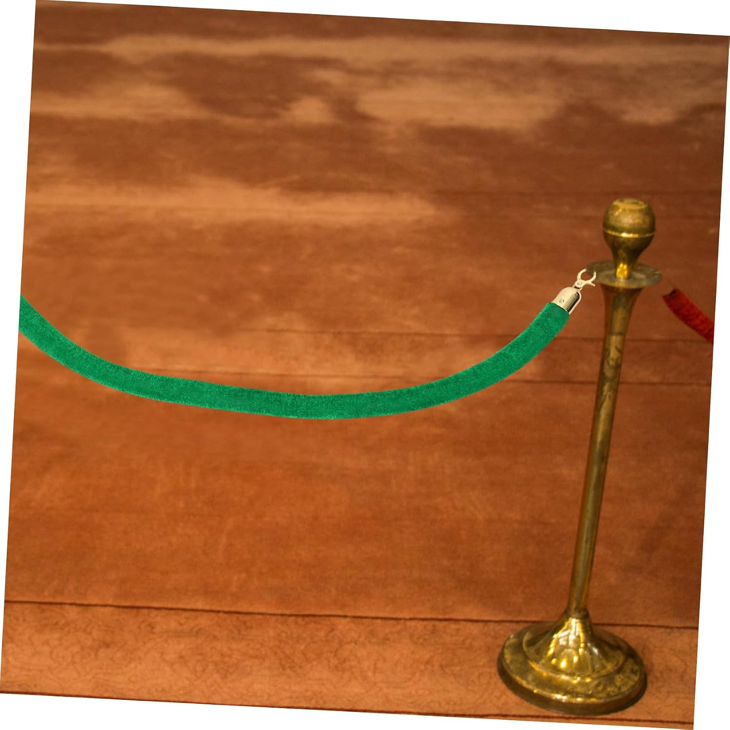 Velvet Stanchion Rope for Crowd Control Safety Lanyard Snap Hooks Sturdy Queue Barrier for Event Management and Banking 6 Feet Length