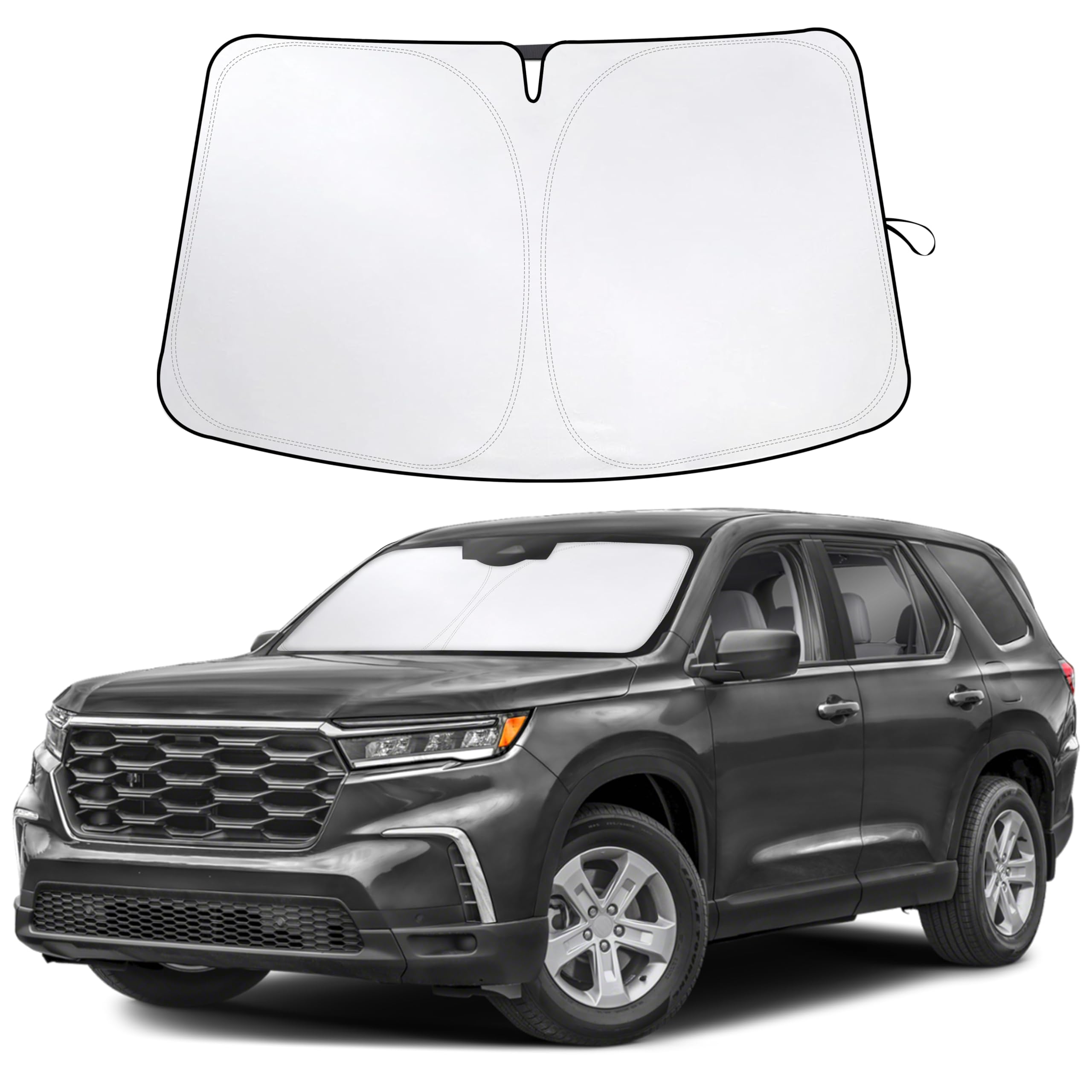 EcoNour Windshield Sun Shade Compatible for Honda Pilot 2016–2024 2025