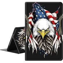 Samsung Galaxy Tab A9 Plus 11 in  2023 SM-X210/X216/X218 i in K l f, PU Deri  nce Ayakta Ak ll  Kapak K l f  Otomatik Uyku/Uyanma Galaxy A9 Plus Tablet i in, Bayrakl  Amerikan Kartal