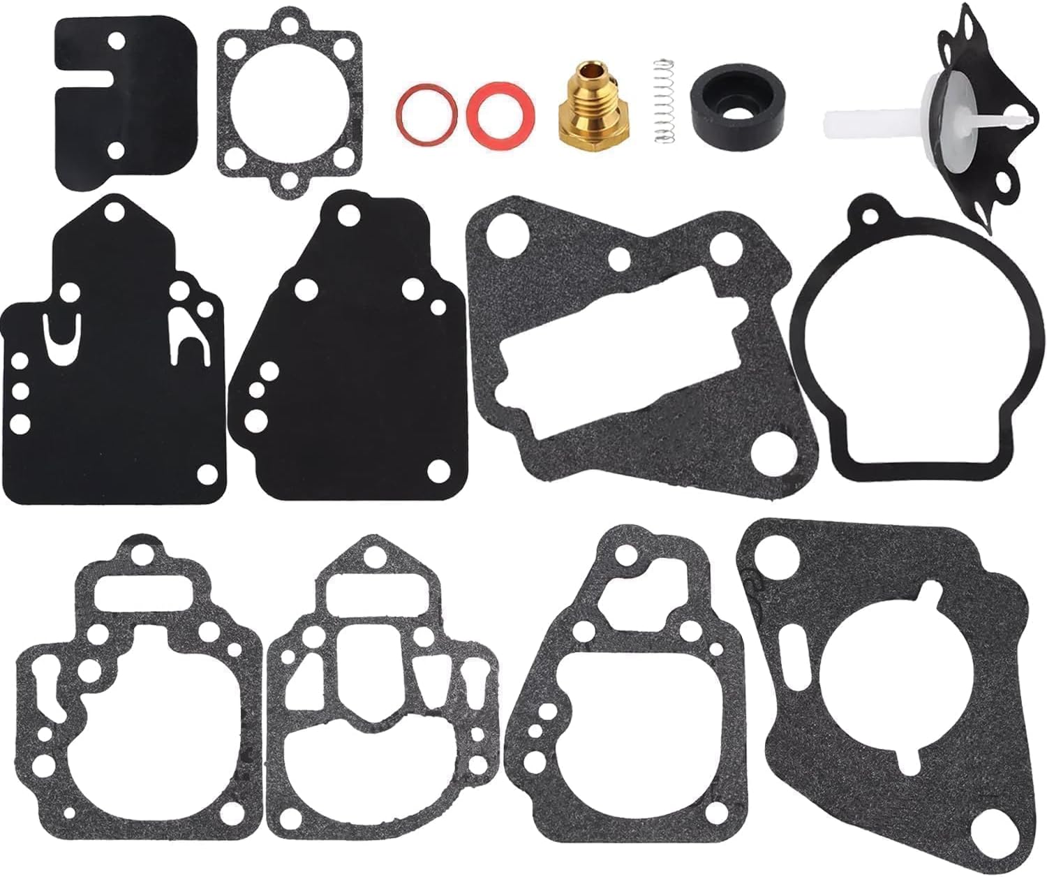 18-7212 Carburetor Rebuild Kit Gasket and Diaphragm Kit 1395-97611 1395-9725 Fit for Mercury Mercruiser Mariner 6 8 9.9 10 25 20 25 HP Replace 1395-9179 1395-811357 1395-9645 1395-9761 1395-9377