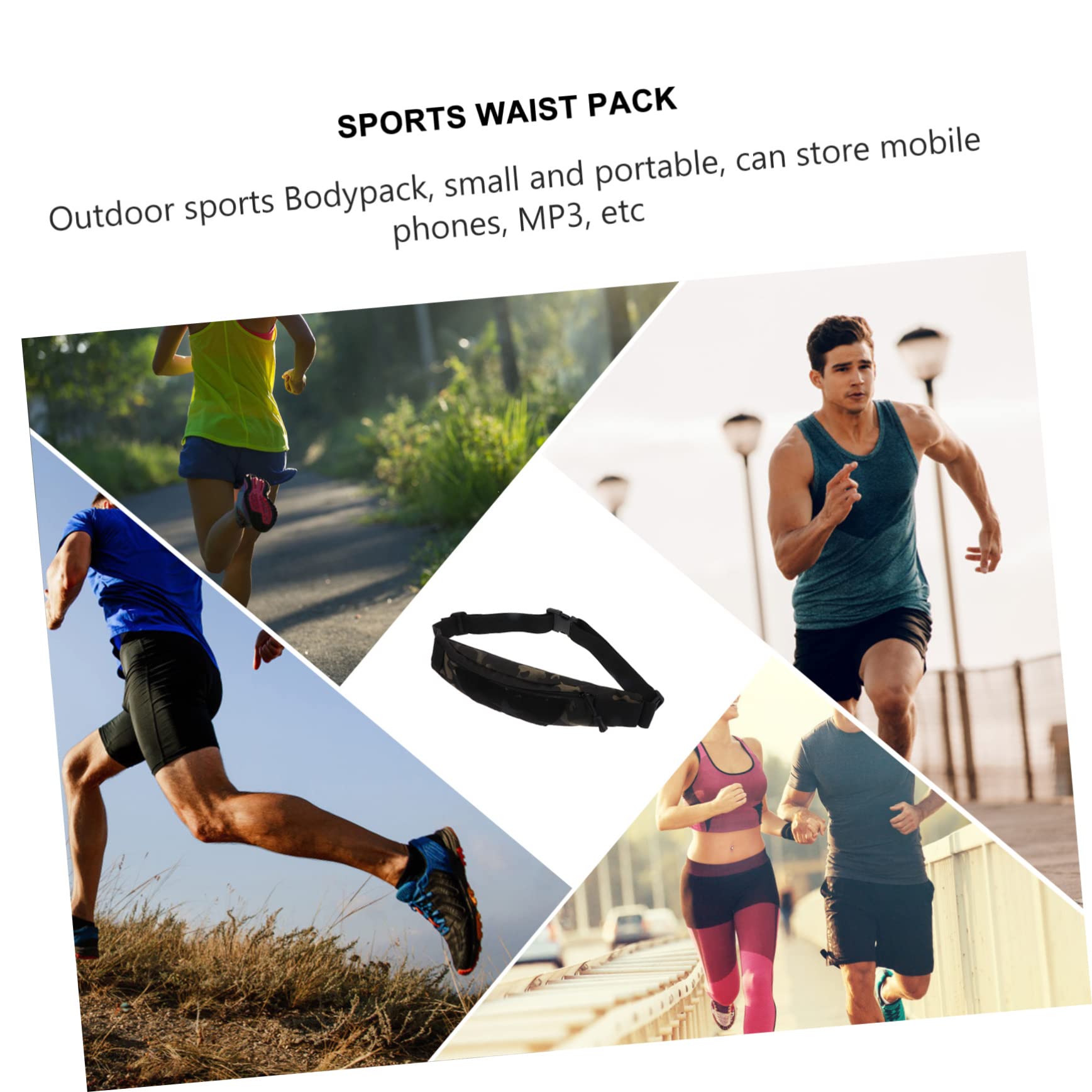 GALPADA 2piezas Riñonera Deportiva Antirrobo Para Actividades Al Aire Bolsa De Cintura Para Senderismo Ciclismo y Ejercicio Acceso Rápido Teléfono y Pertenencias