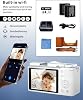 Digital Camera 4 K 12 X Optical Zoom 64 Megapixel Photo Camera Optical Image Stabilizer Vlog Camera and WiFi 2 Batteries 64GB TF Card Remote Focus and Close Focus