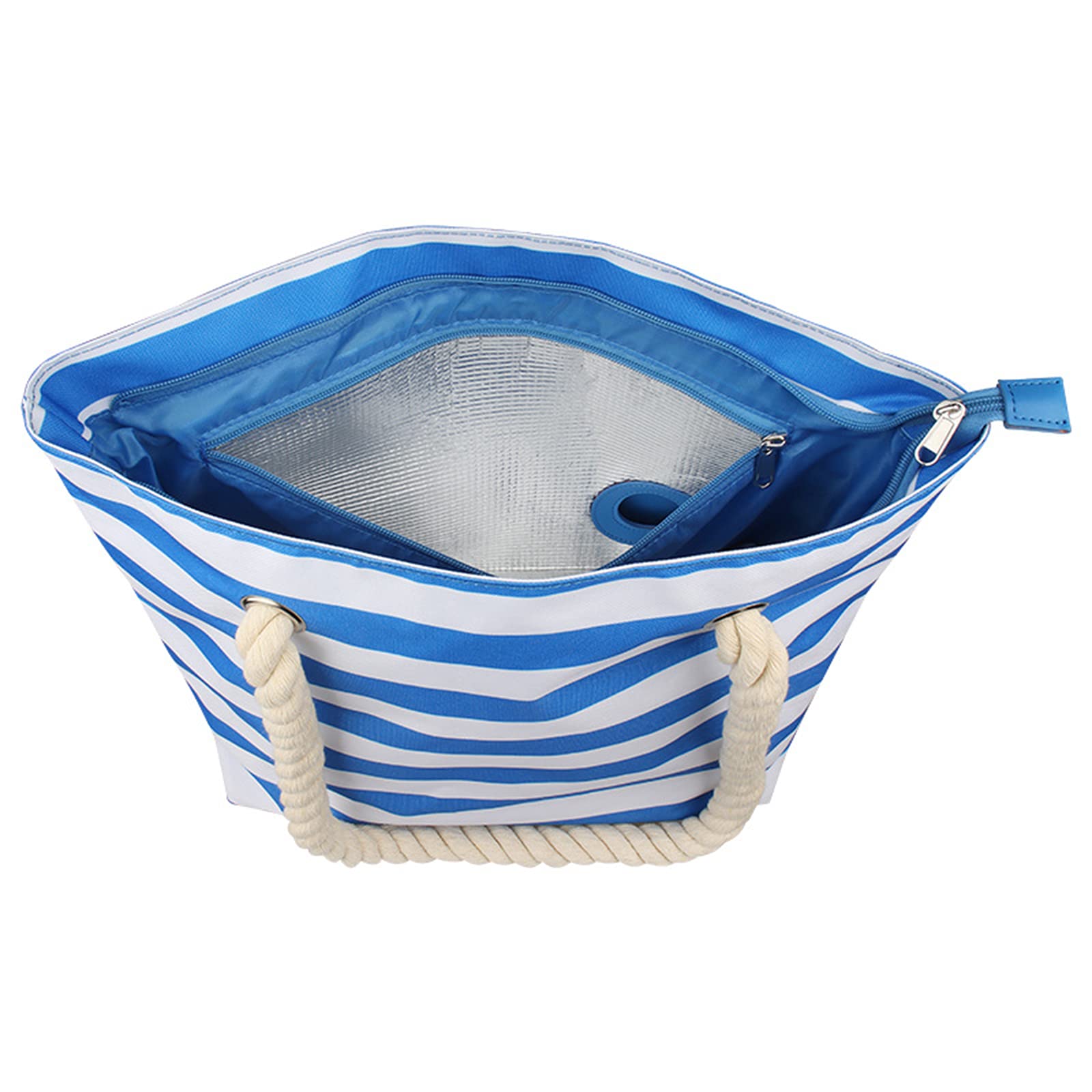 Sac Fourre-tout Réutilisable En Toile - Lot De 2 - 40x35x10 Cm - Pour Courses, Plage, Pique-nique - 4
