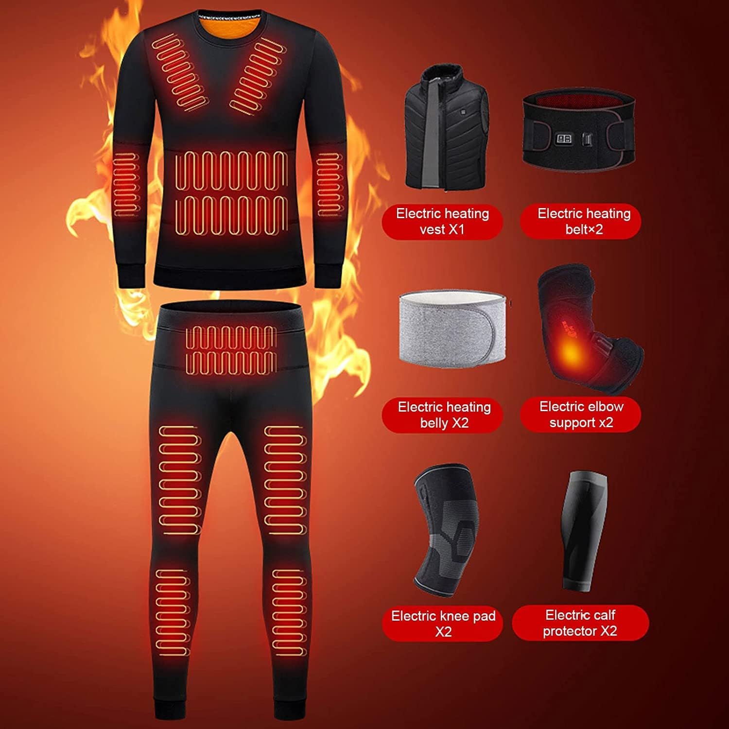 Winter Thermal Underwear for Men Women Long Sleeve Base Layer Top and Bottom Set for Cold Weather