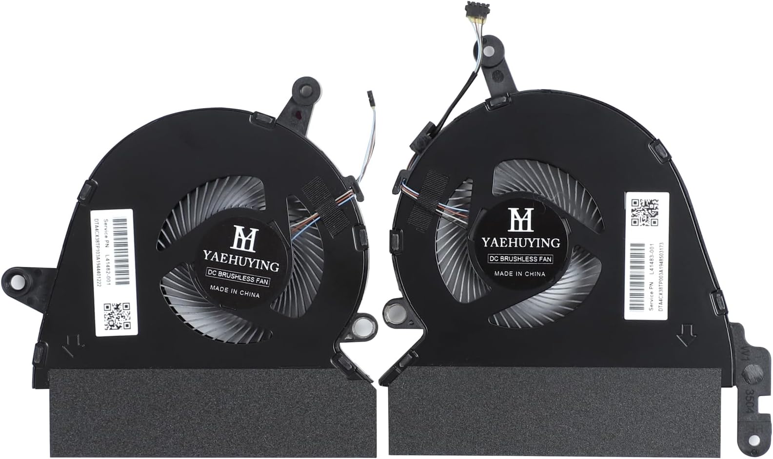 CPU+GPU Cooling Fan Replacement for HP Spectre X360 15-DF 15-DF0008CA 15-DF0013DX 15-DF0033DX 15-DF0043DX 15-DF0068NR 069NR 070NR 15T-DF TPN-Q213 1033DX L41482-001 L41483-001 XRDFSND75C23-18C11 18C12