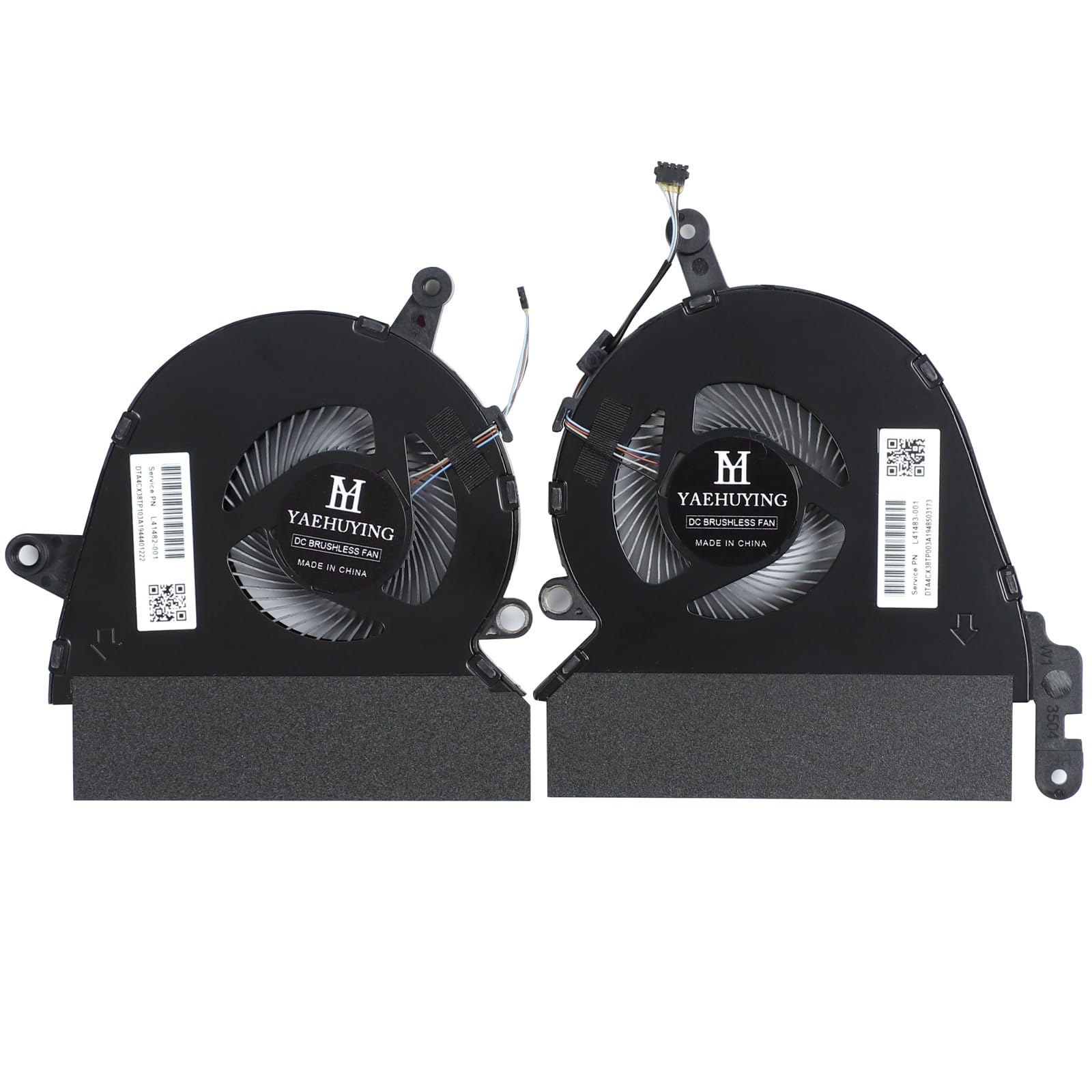 CPU+GPU Cooling Fan Replacement for HP Spectre X360 15-DF 15-DF0008CA 15-DF0013DX 15-DF0033DX 15-DF0043DX 15-DF0068NR 069NR 070NR 15T-DF TPN-Q213 1033DX L41482-001 L41483-001 XRDFSND75C23-18C11 18C12