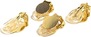 【ハンドメイド部】真鍮製 蝶バネイヤリング【透明ゴム】 (透明ゴム１０個入り)