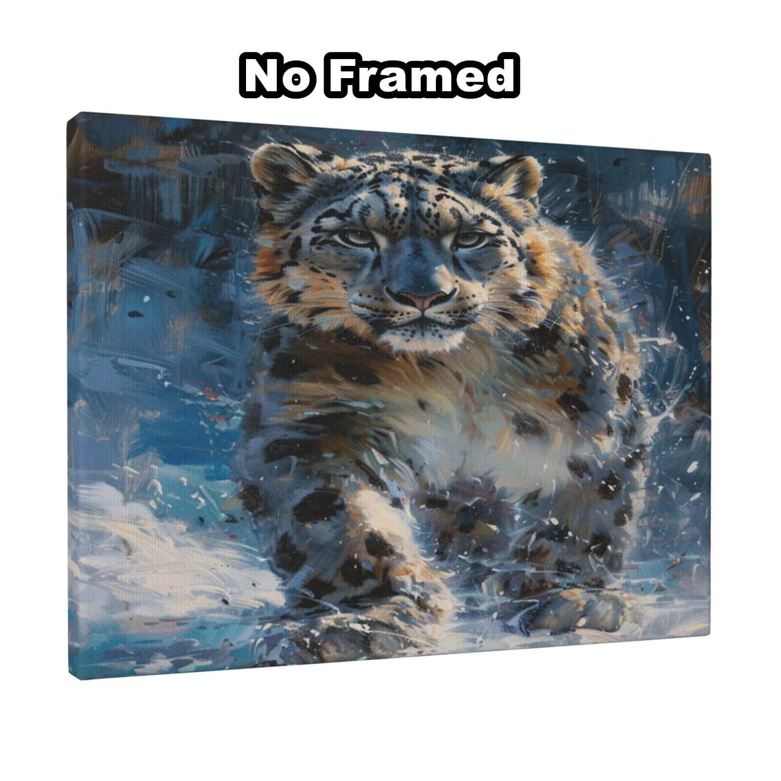 Malen nach Zahlen Set für Erwachsene, Motiv: Schneeleopard, Leoparden, Malen nach Zahlen für Anfänger, Acryl-Peinture a Numero, DIY-Ölgemälde, Kunsthandwerk Kits für Wanddekoration – (120 x 90 cm