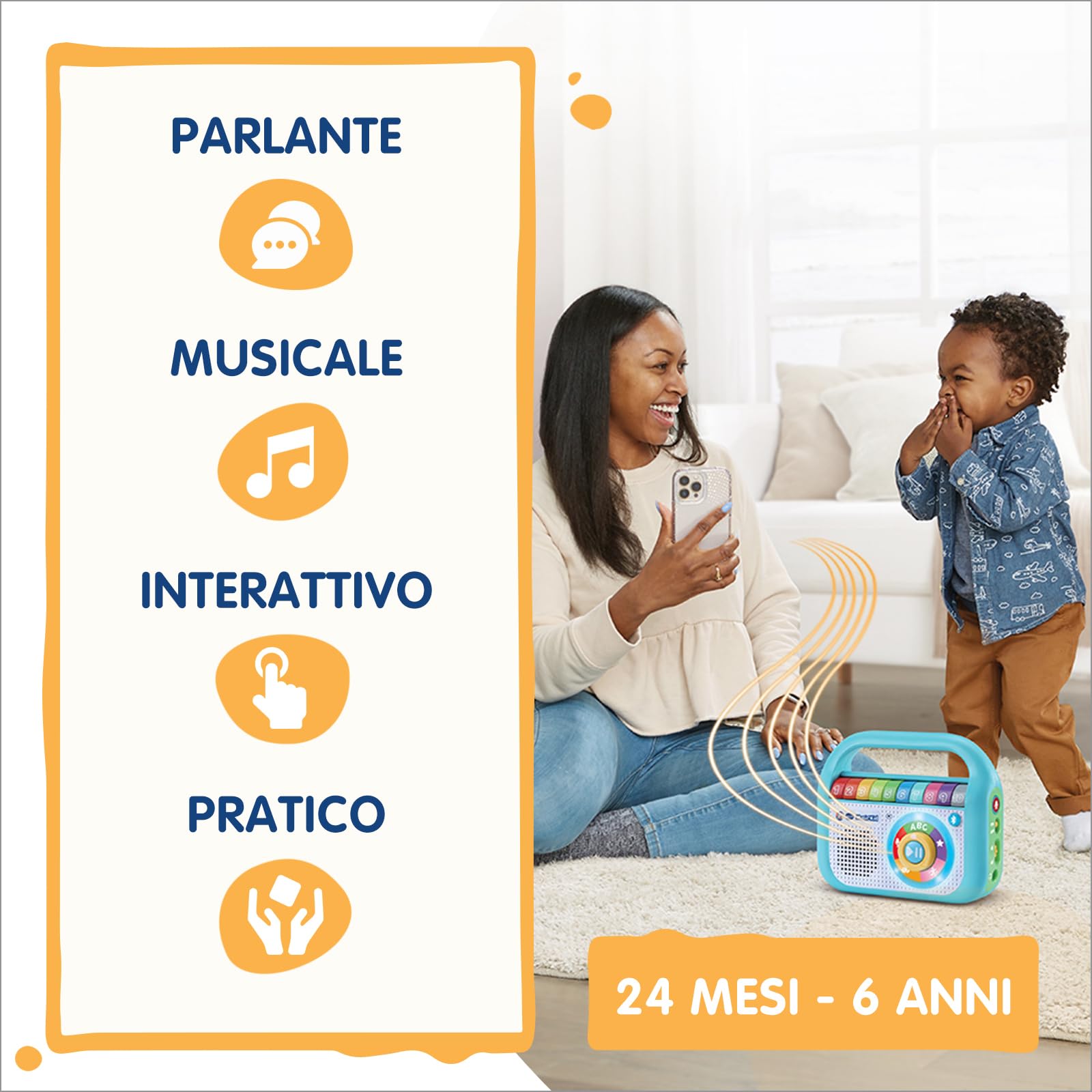 VTech Music Kid Lettore MP3 Bambini 40 Brani Originali Zecchino d'Oro Bluetooth Walkman Italiano