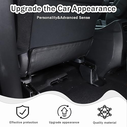 Miniatura 3 de Paquete de 2 protectores de asiento trasero para Honda Pilot 2019-2022, accesorios de cuero sintético para niños, impermeable, protección contra