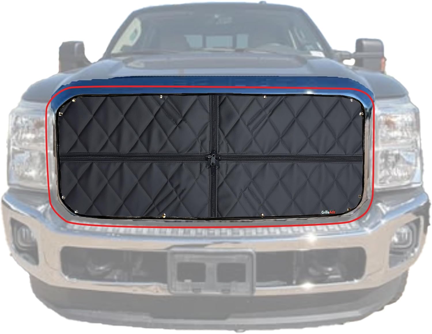 Fits Ford F Series Super Duty 2011-2016 Premium Quilted Winter Front Grille Covers (902-18) (Extreme Cold YKK Zipper Upgrade)