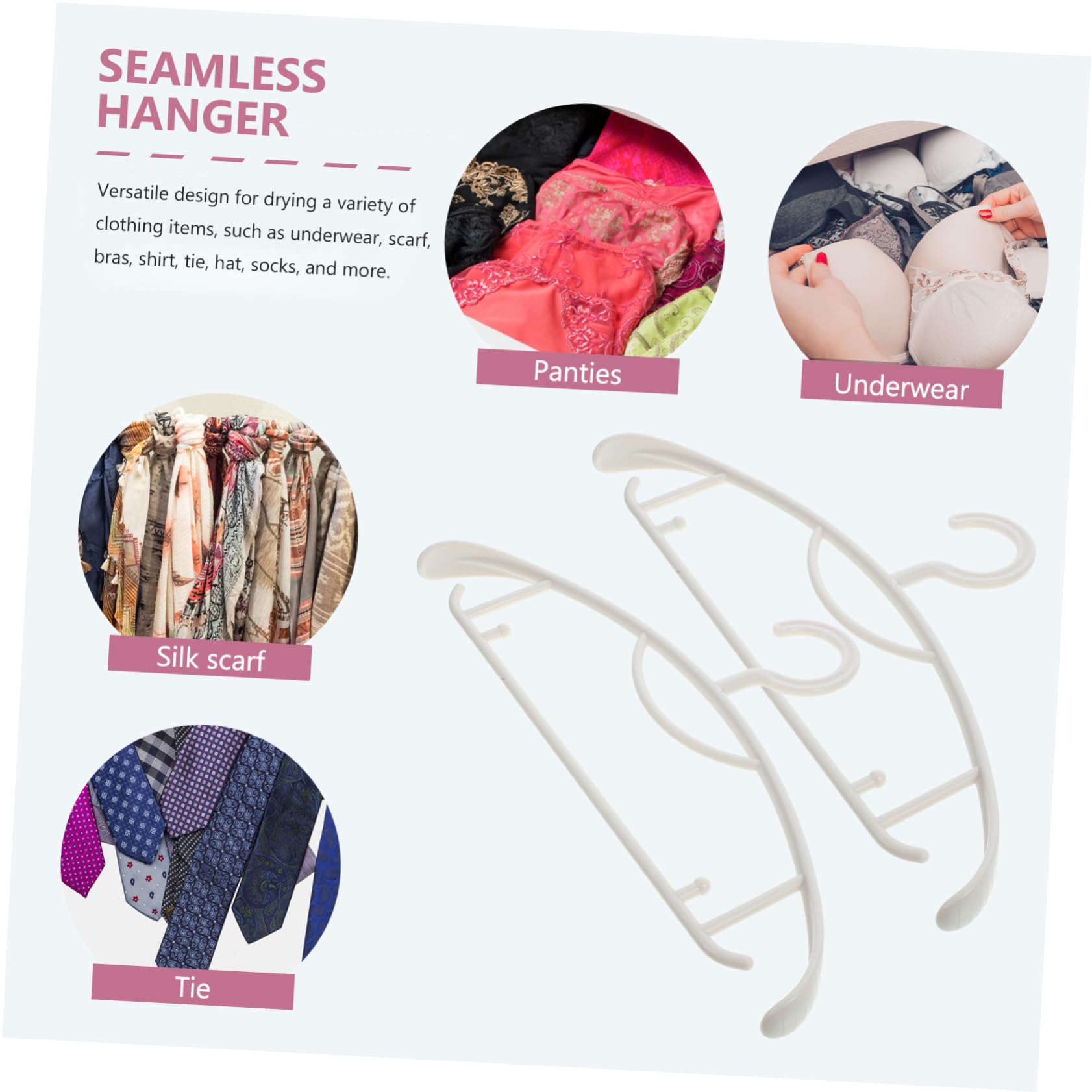 Unomor 10pcs Seamless Hanger Hangers Convenient Hanger Skirt Hanger Accessory Pants Holding Hanger Household Clothes Hanger Coat Hanger Simple Clothes Hanger Household Hanger Plastic Grey