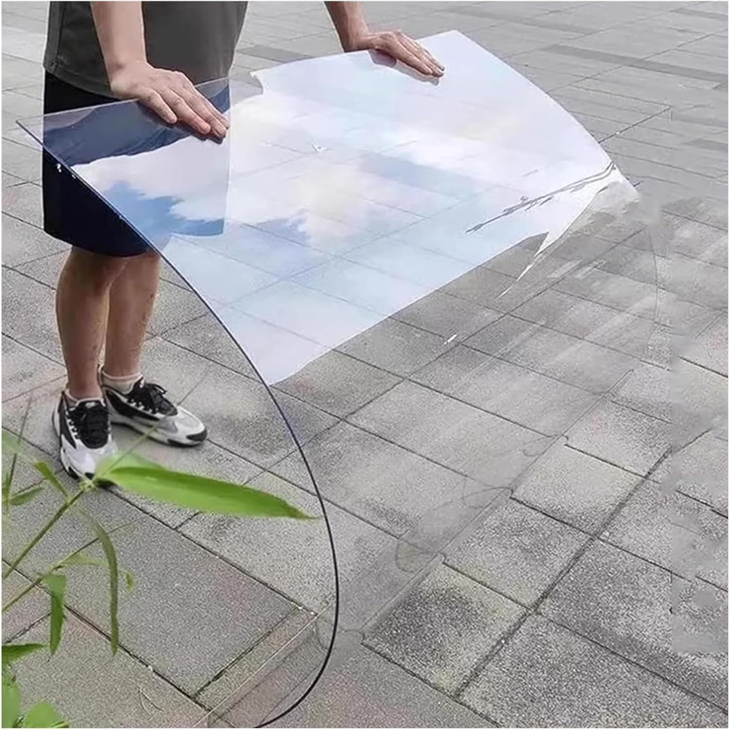 Pannello in policarbonato trasparente per serre, resistente ai raggi UV, pannello in fibra di vetro da 0,8 mm, impermeabile, isolante, facile da piegare e tagliare, ideale per tettoie e tettoie