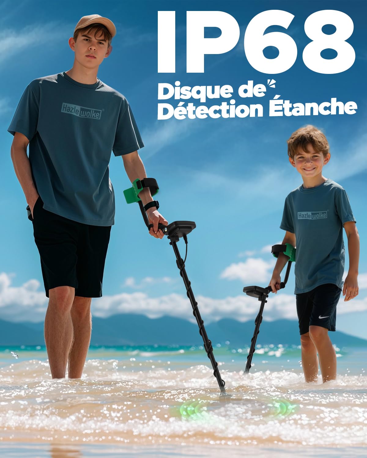 Detecteur de Metaux pour Adultes et Enfants, Haute Précision 10” Bobine Étanche, Modes Tous Métaux et Disc, Détecteur de Métaux pour Enfants et Détection d’Or pour Débutants, Juniors et Adolescents