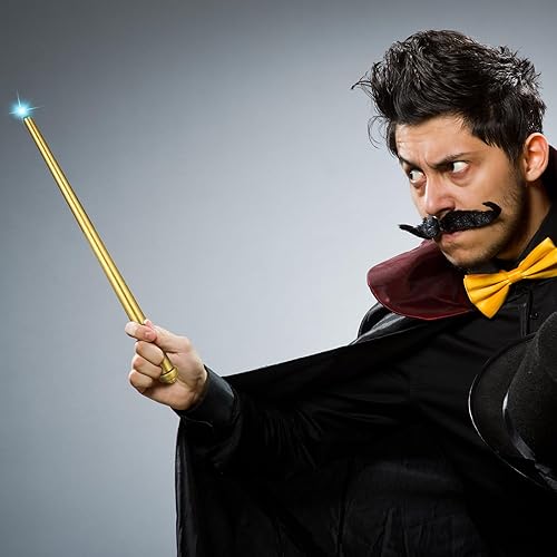 Miniatura 59 de Gejoy Varita de mago mágico, 2 piezas, varita mágica de hada de princesa, juguete de sonido de luz de Navidad, accesorios de cosplay para niños Azul