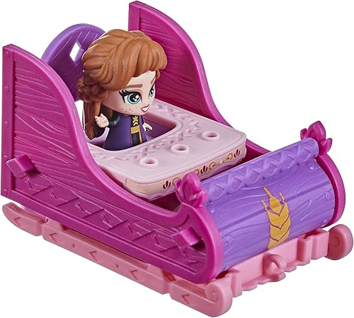 Miniatura 3 de Disney Frozen Juego de 2 Twirlabouts Series 1 Anna Sled to Shop, incluye muñeca Anna y accesorios, juguete para niños de 3 años en adelante