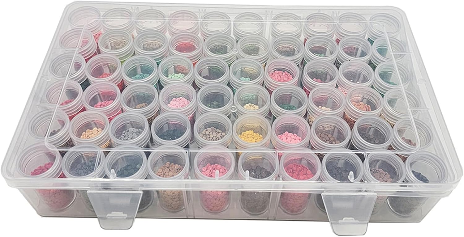 Multipurpose Beads Storage Container with Removable Labels Bottles for Crafting Jewelry Making and Home Organization Storage Box with Labels