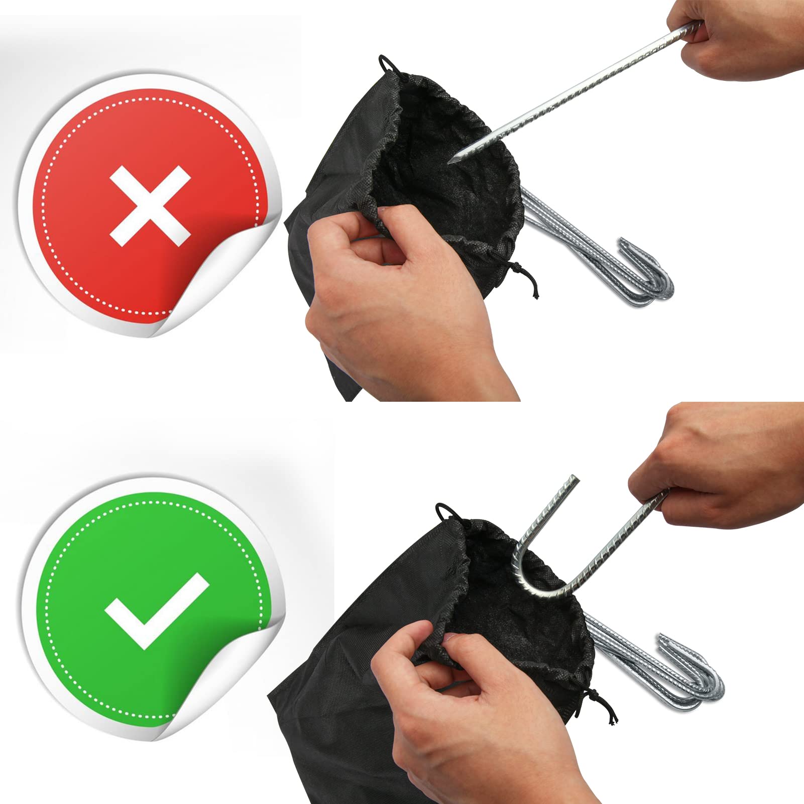 Piquets Au Sol 2 Pcs Argenté 12x91 Cm Acier Galvanisé SWT