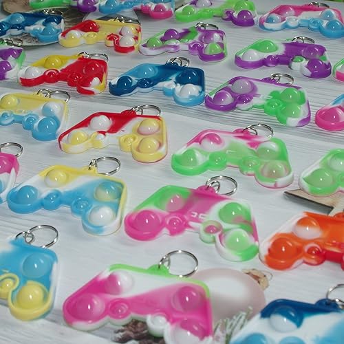 Miniatura 4 de Paquete de 30 unidades de control a granel de arcoíris mini Pop Fidget Bubble Gift para niños y niñas, regalos de fiesta de cumpleaños, vacaciones,