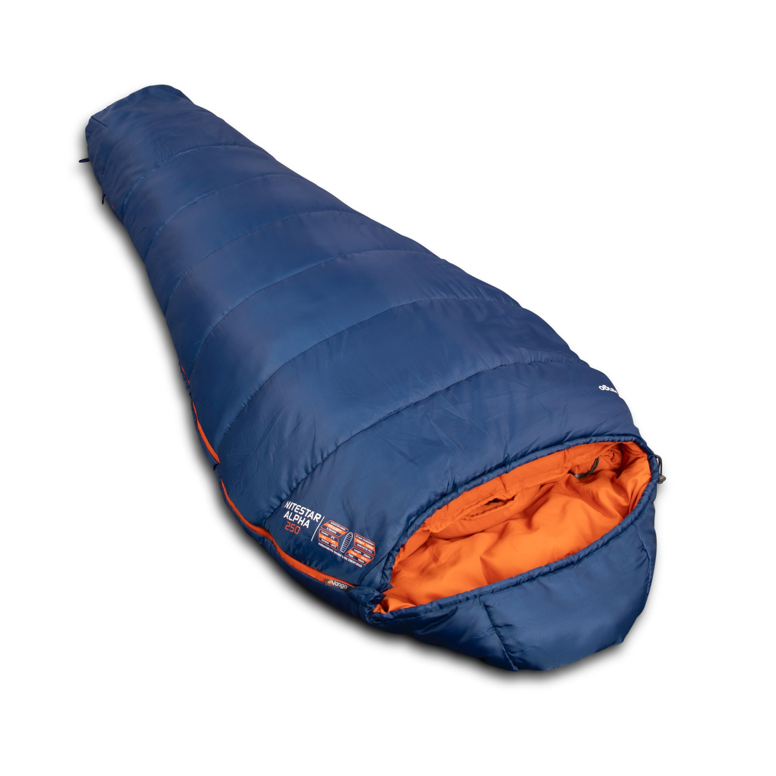 Vango Nitestar Alpha Sleeping Bag - Duke of Edinburgh Recommended | Ultralight Mummy Sleeping Bag for Camping, Hiking, Outdoor, Backpacking (Nitestar Alpha 250 (Neptune Blue))
