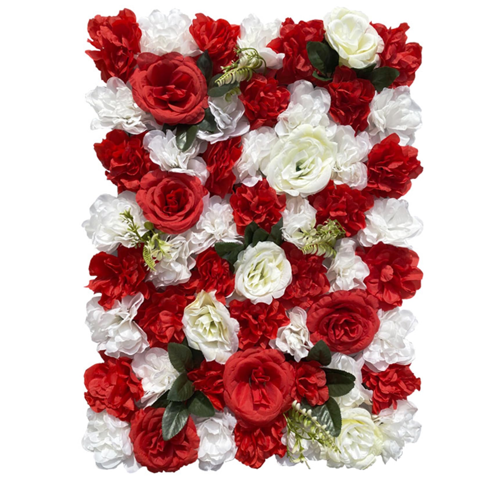 GOUZIBHD 3D Flower Wall Backdrop Silk Rose Flower Panels for Party Home Background Decor,Artificial Floral Wall Panel,Wedding Flower Decorations Wall Silk Rose Panels(Size:1pcs)