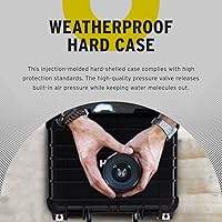 Vista 5 de Koah Funda rígida de plástico resistente a la intemperie con espuma personalizable (13 x 11 x 6 pulgadas), a prueba de agua y golpes, para cámaras