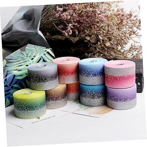 Miniatura 8 de COHEALI Cinta de degradado Cinta rizada Cinta de satén dorado Cinta de regalo Cinta de paquete DIY Cinta ancha de grogrén Cinta gruesa Cinta de