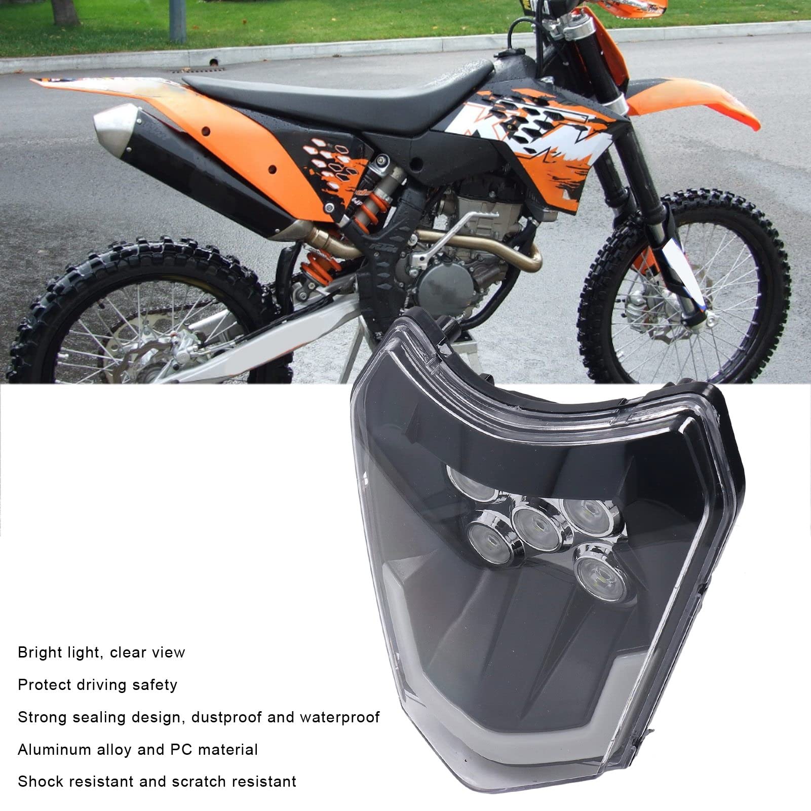 Faro LED para Motocicleta, Luz Brillante, Resistente Al Agua, a Prueba de Golpes, Repuesto para Moto de Cross EXC SXF MX