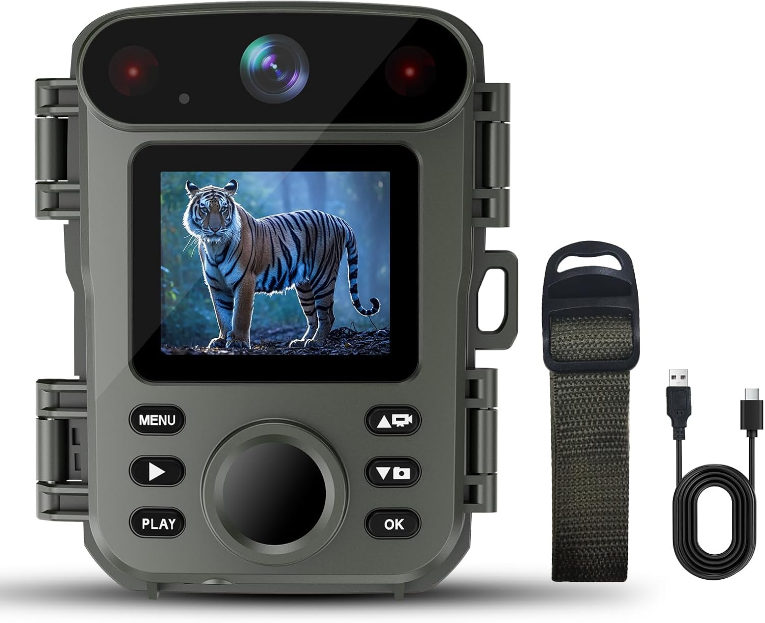 Mini Trail Camera Night Vision 32MP 1080P Game Camera with Night Vision Motion Activated Waterproof for Wildlife Monitoring (2025 Upgrade)