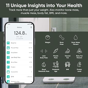 Wyze Scale S Smart Scale for Body Weight & Fat, Bluetooth, 400 lb, White | Tracks 12 metrics, Baby/Pet Mode, Sync with Fitness Apps, Heart Rate Tracking, Smart User Recognition, Unlimited Sharing