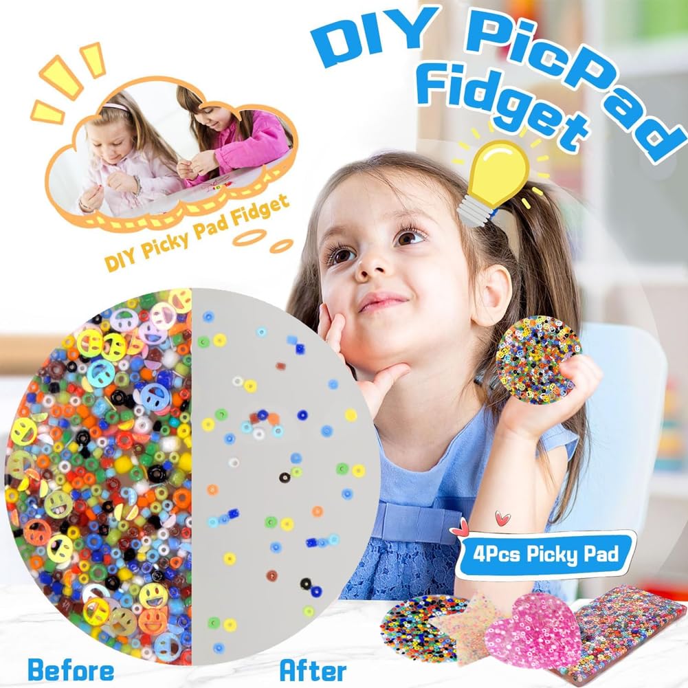 Skin Picking Fidget Toys, 4 Stück Silikon Spielzeug - Fünfzackiger Stern, Herzförmig, Rund, Rechteckig - Haut Picking Relief Toy für ADHD OCD