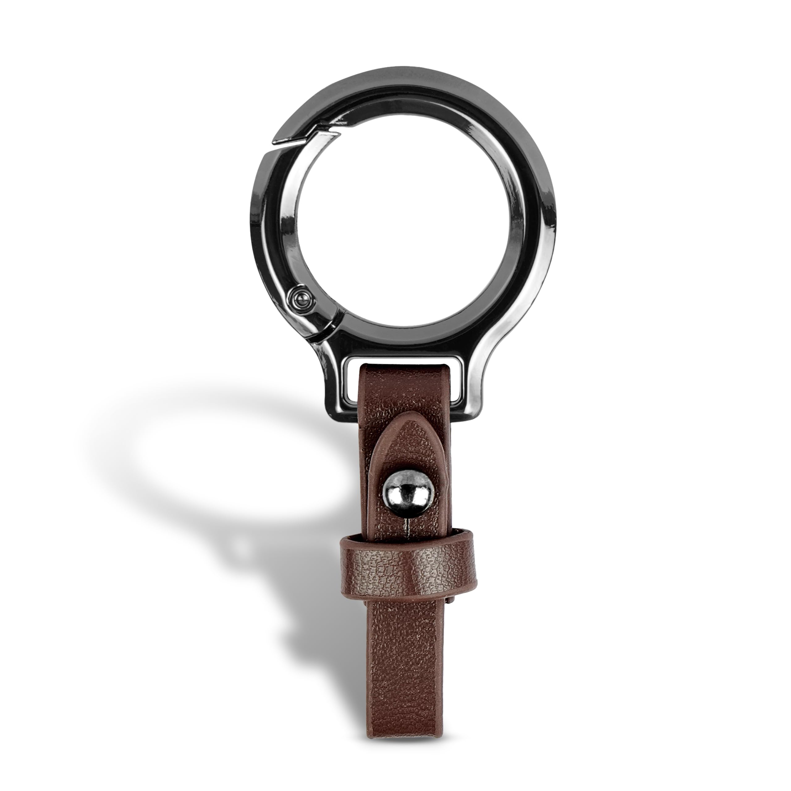 Storite Round Hook Keychain Quick Links Safety Chain, Brown | Rigging Accessories Tool, Key Ring Hook, For Men & Women