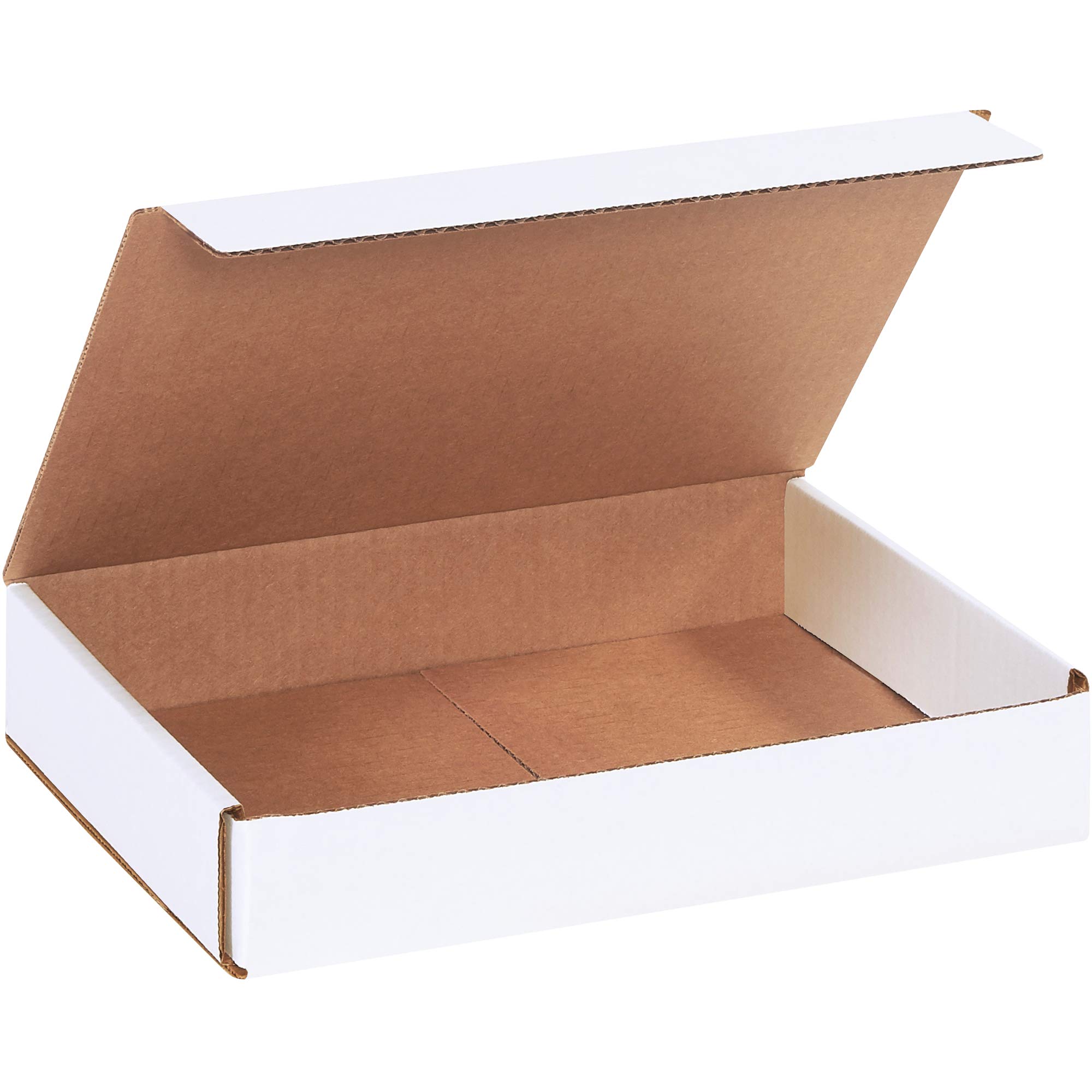 BOX USA BM1182R Corrugated Mailers, 11" x 8" x 2", White (Pack of 50)