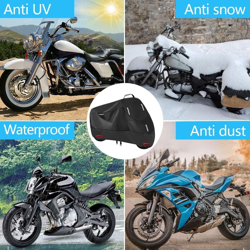 Motorrad Abdeckplane Outdoor für Harley Davidson Forty Eight, 420D Oxford Stoff Motorradabdeckung Motor Moped Roller Wasserdicht UV-Beständiges Motorradgarage,B