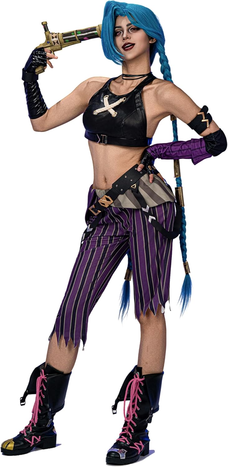 OSIAS Women Arcanee Jinx Cosplay Costume Figure Flattering and Stylish