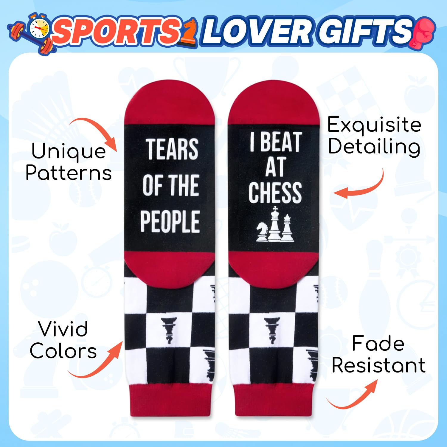 Zmart Funny Gifts for Men Women - Art Gym Lifting Weed Yoga Running Wrestling Chess Socks