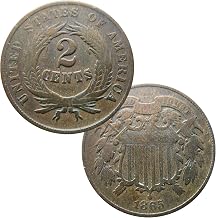 USA Two Cent Piece Coin - Authentic Civil War Era Circulated Condition - Mixed Dates