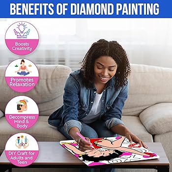 Amazon.com: Modern Merch Boop Diamond Painting Kit for Adults DIY Cartoon Diamond Art 5d Paint by Number Kits Crafts for Adults Full Round Drill : Arts, Crafts & Sewing