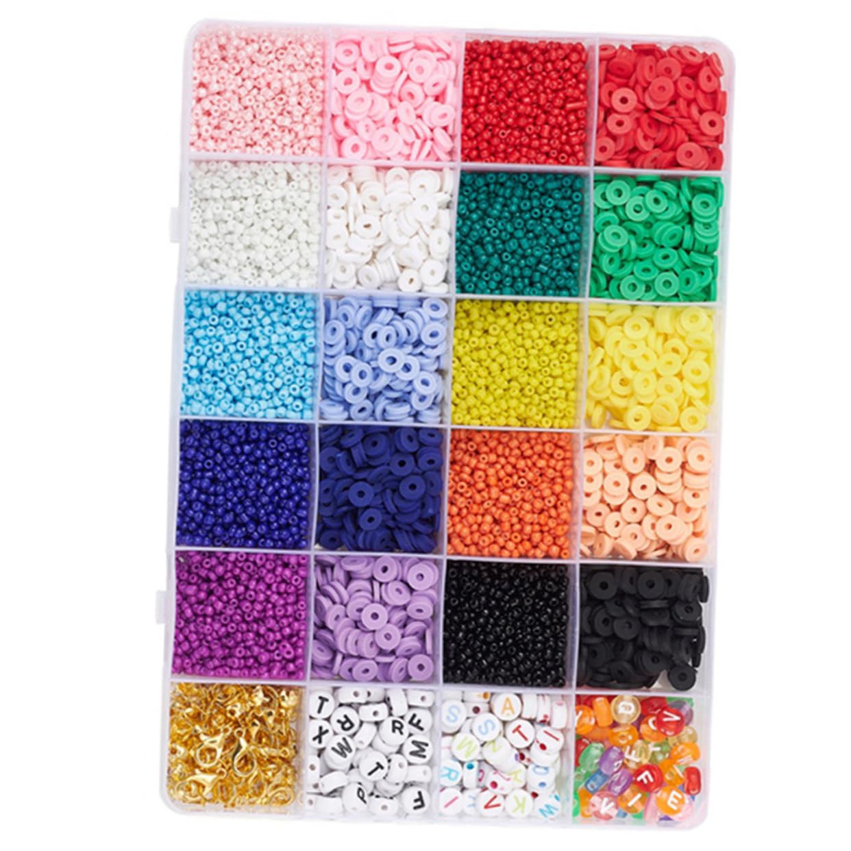 1set Perline Di Lettere Polimerica Colorata Di Perline Per Gioielli Fai Da Te Accessori Per Creazione Di Bracciali e Collane Per Artigianato