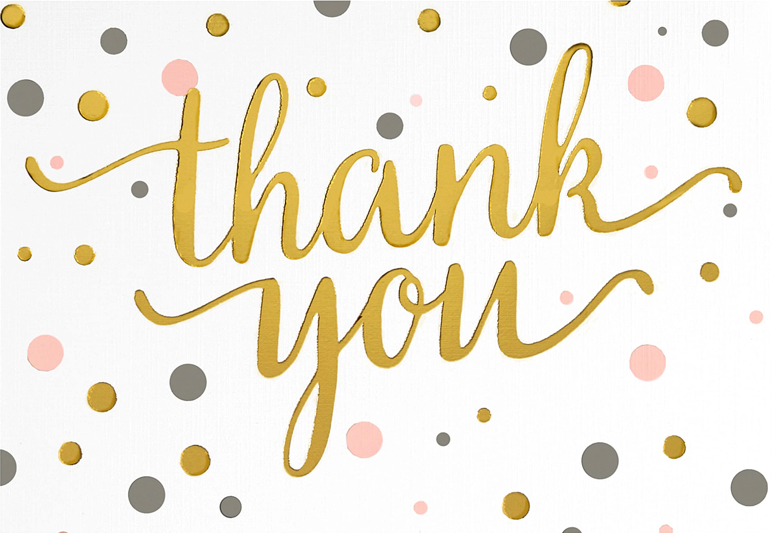 Pink & Gold Dots Thank You Notes (Stationery, Boxed Cards)